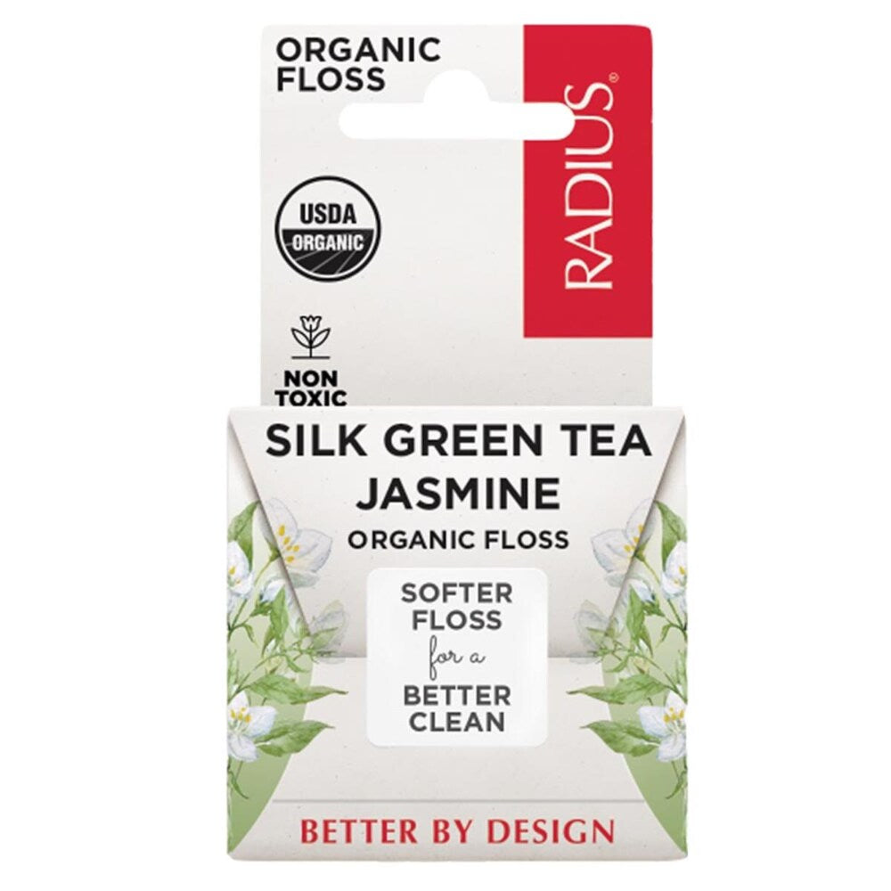 Radius 235194 33 Yards Dental Floss Green Tea Jasmine Organic Silk