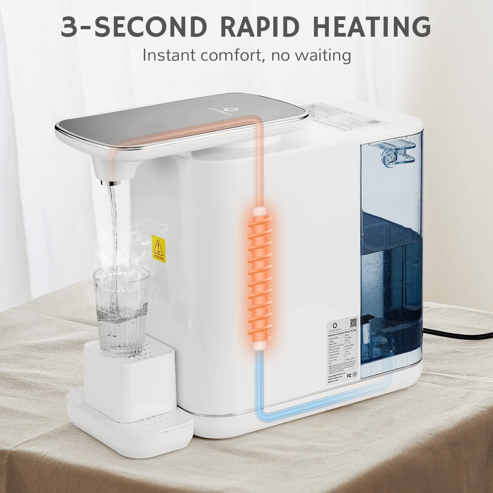 Countertop Instant Hot Filtered Water Dispenser